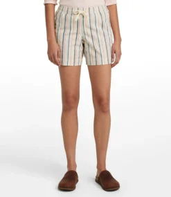 Cheap L.L.Bean "Women's Lakewashed Dock Shorts, Mid-Rise Stripe" SailclothMultiStripe