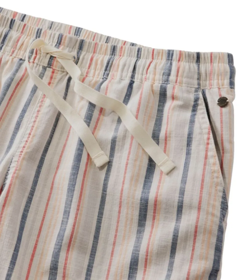 Cheap L.L.Bean "Women's Lakewashed Dock Shorts, Mid-Rise Stripe" SailclothMultiStripe