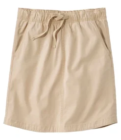 Outlet L.L.Bean "Women's Lakewashed Pull-On Skirt, Mid-Rise" Boulder