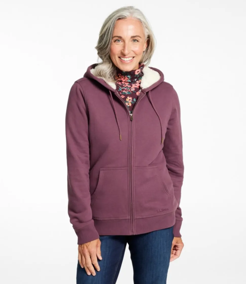 Hot L.L.Bean "Women's 1912 Sweatshirt, Sherpa-Lined Hoodie"