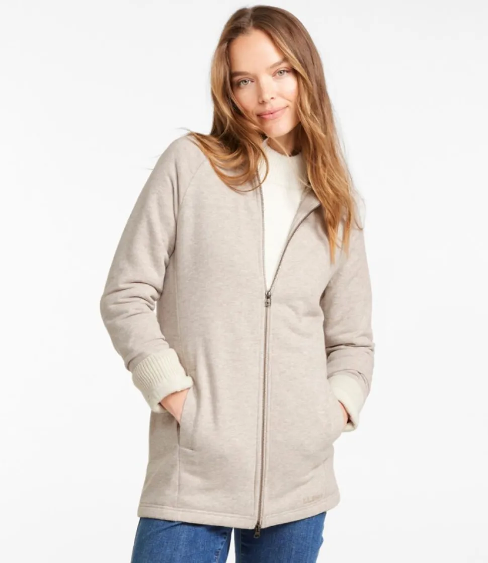 Cheap L.L.Bean "Women's 1912 Sweatshirt, Sherpa-Lined Full-Zip Tunic"