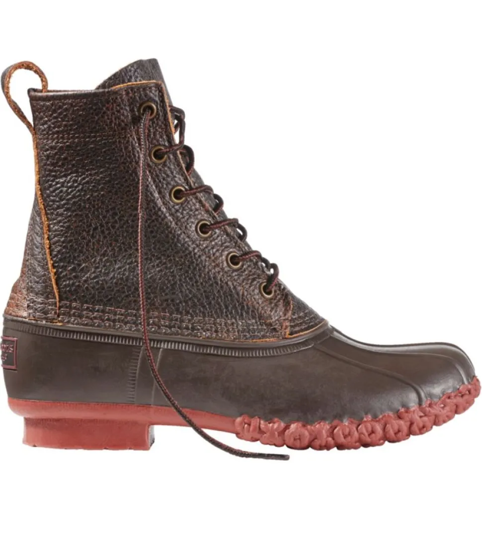 Sale L.L.Bean "Women's Boots, 8" Bison" DarkBrown/BrickRed