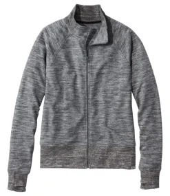 Store L.L.Bean "Women's Cozy Sweatshirt, Full-Zip Marled" LightGrayMarl