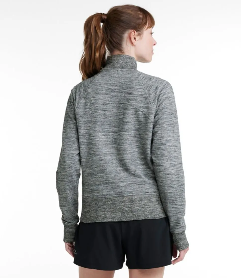 Store L.L.Bean "Women's Cozy Sweatshirt, Full-Zip Marled" LightGrayMarl