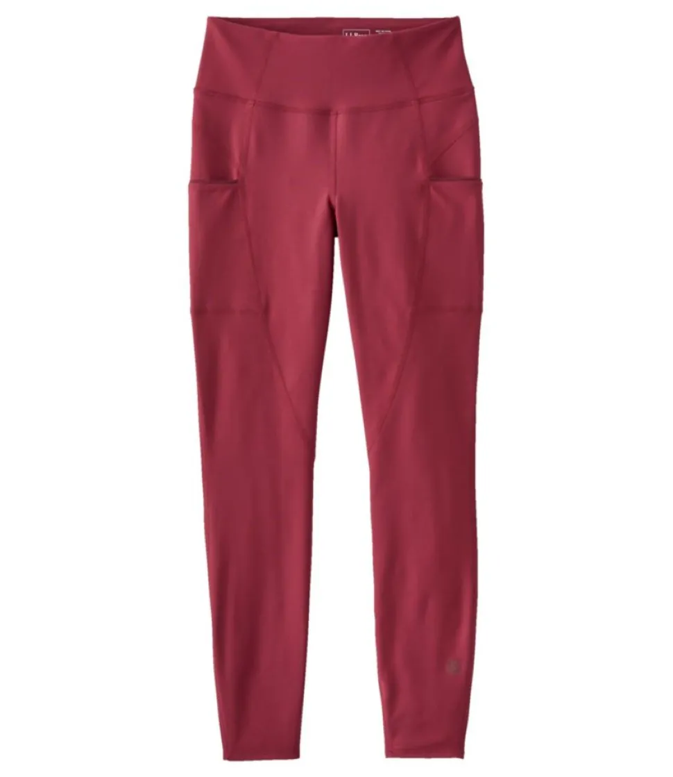 Store L.L.Bean "Women's Everyday Performance High-Rise 7/8 Tights, High-Rise Pocket" RedWine