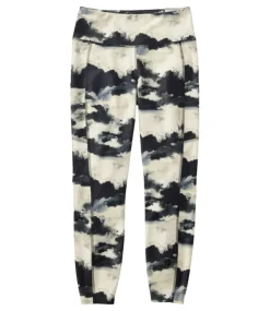 Fashion L.L.Bean "Women's Everyday Performance 7/8 Leggings, High-Rise Pocket Print" MidnightBlackCloud