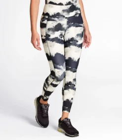 Fashion L.L.Bean "Women's Everyday Performance 7/8 Leggings, High-Rise Pocket Print" MidnightBlackCloud