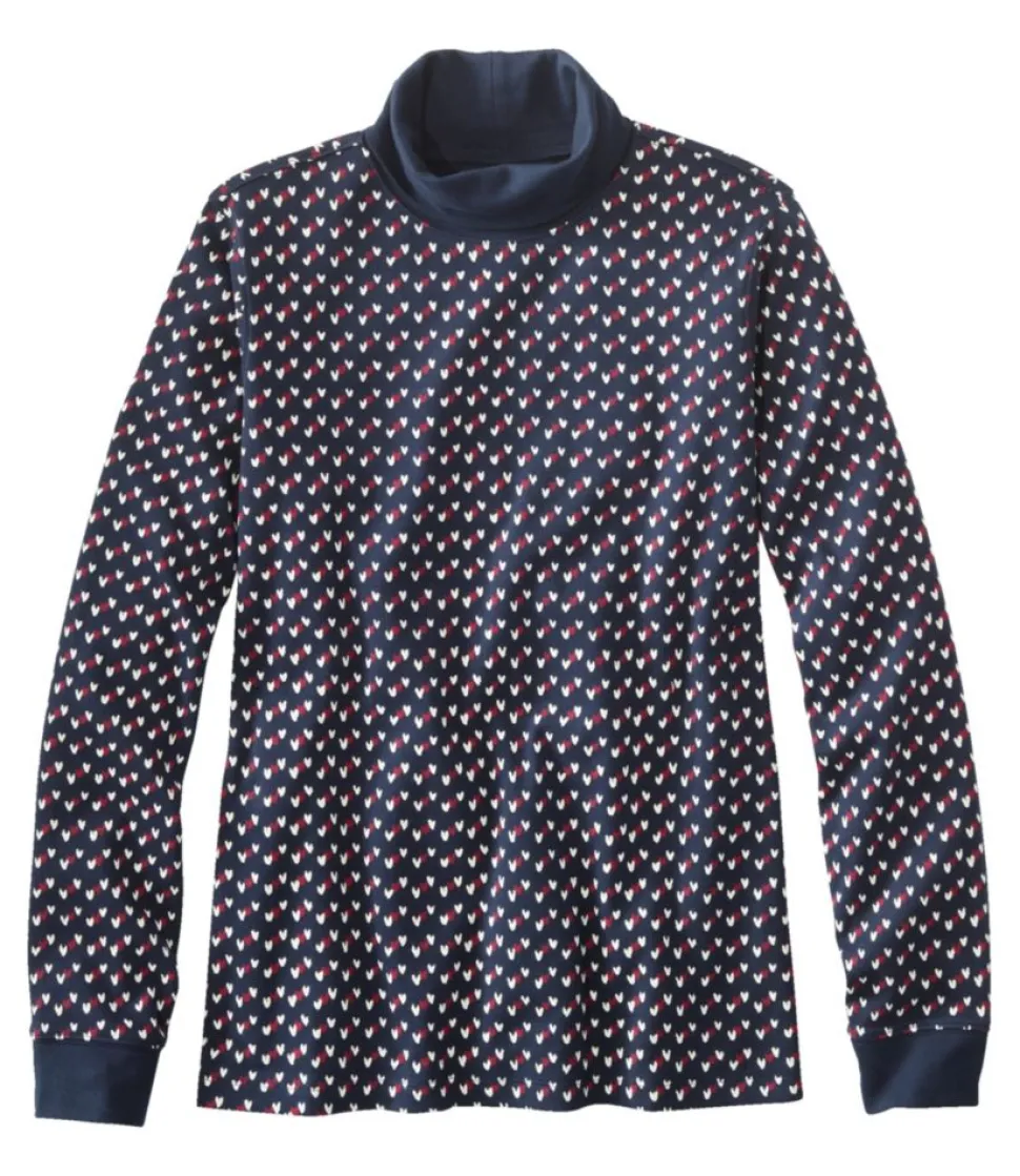 Shop L.L.Bean "Women's Interlock Turtleneck, Long-Sleeve Print"