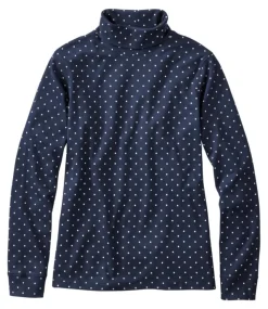 Discount L.L.Bean "Women's Interlock Turtleneck, Long-Sleeve Allover Print"