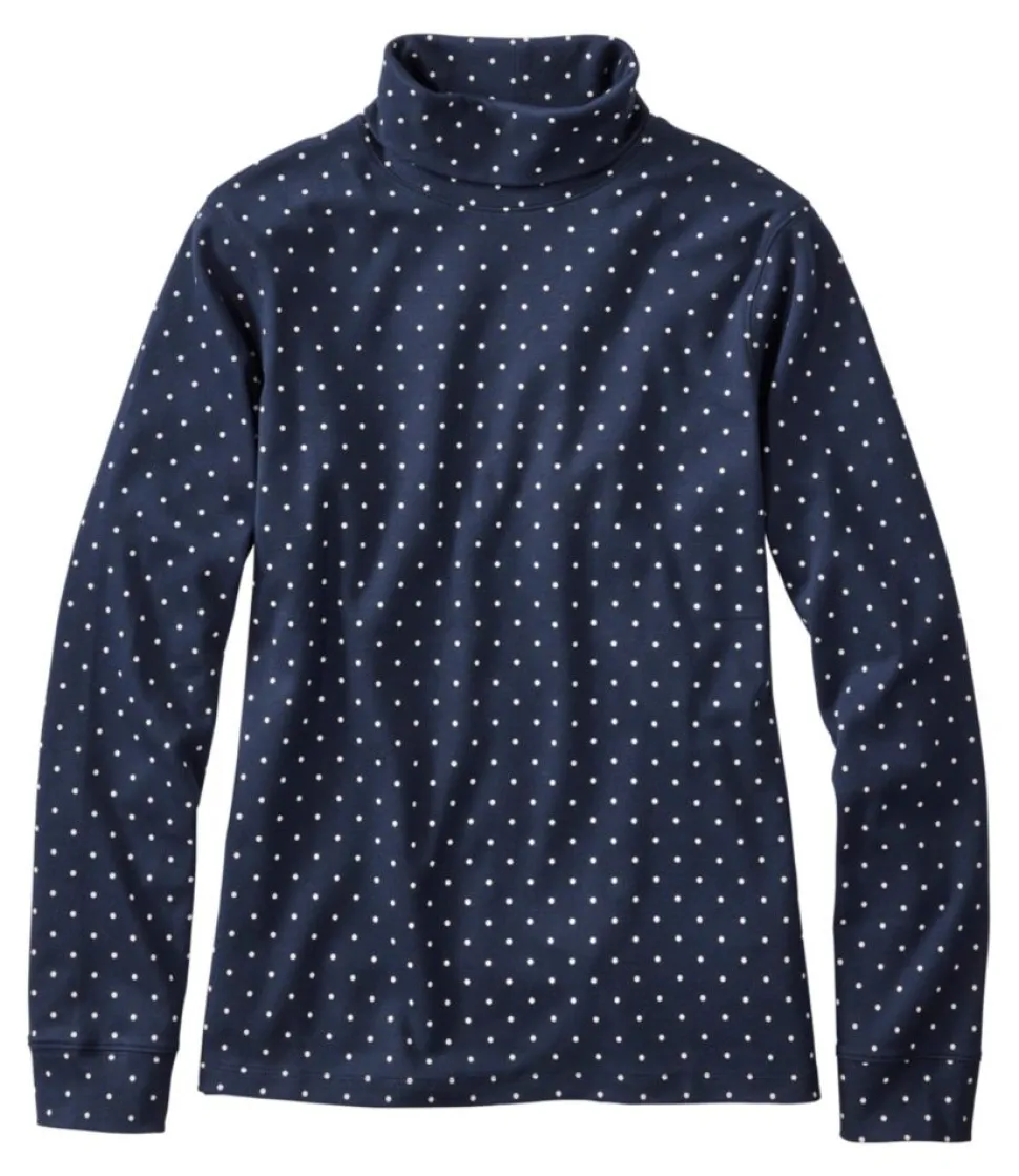 Discount L.L.Bean "Women's Interlock Turtleneck, Long-Sleeve Allover Print"