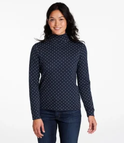 Discount L.L.Bean "Women's Interlock Turtleneck, Long-Sleeve Allover Print"