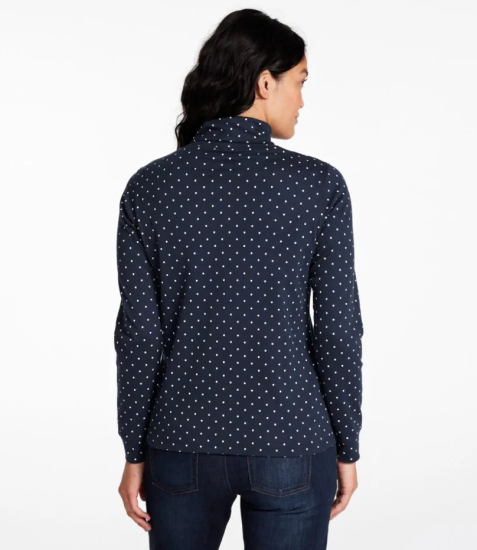 Discount L.L.Bean "Women's Interlock Turtleneck, Long-Sleeve Allover Print"