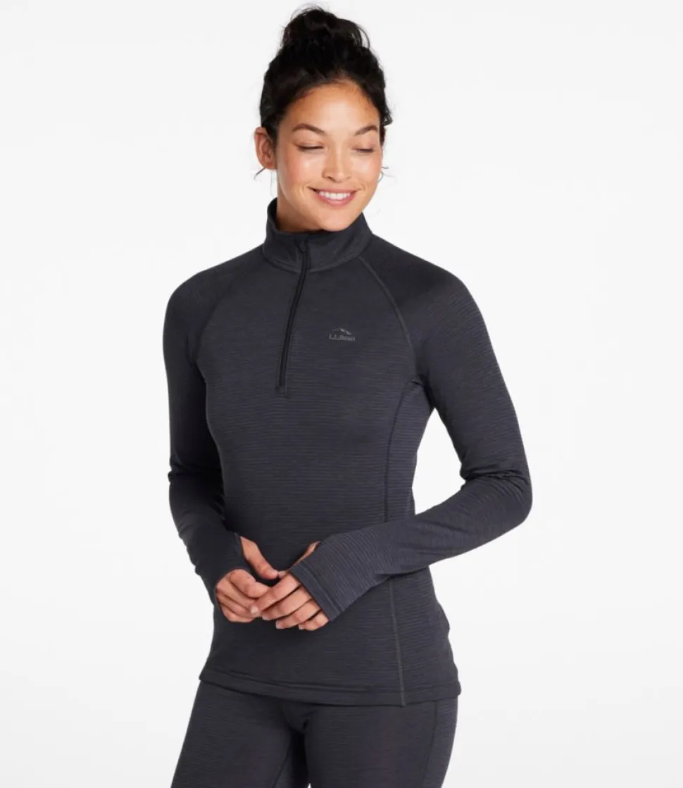 Clearance L.L.Bean "Women's Midweight Base Layer Crew Top, 1/4 Zip"