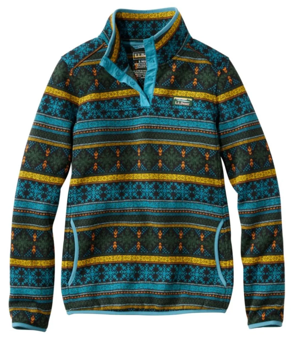 Cheap L.L.Bean "Women's Sweater Fleece Pullover, Print"