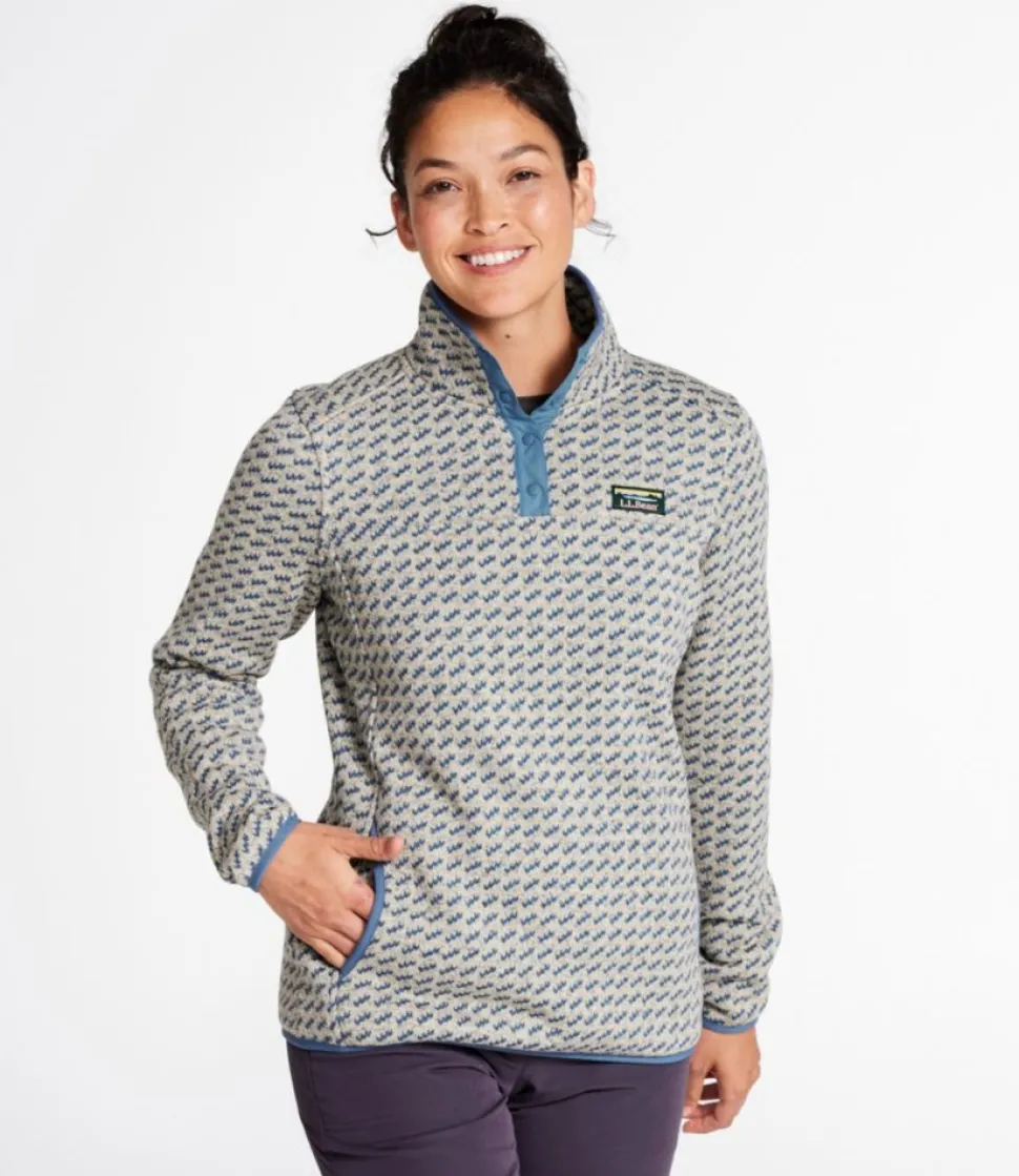 Cheap L.L.Bean "Women's Sweater Fleece Pullover, Print"