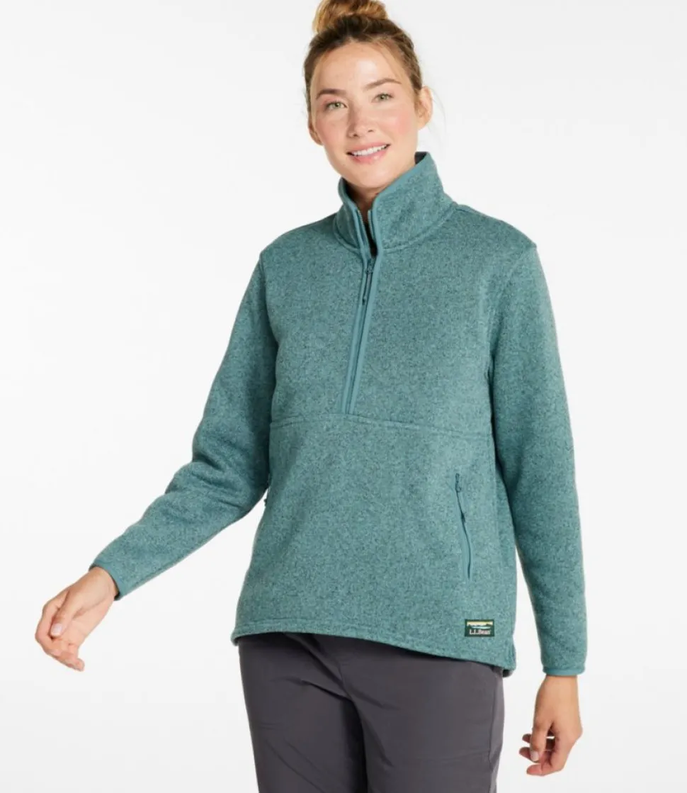 Clearance L.L.Bean "Women's Sweater Fleece Half-Zip Pullover"