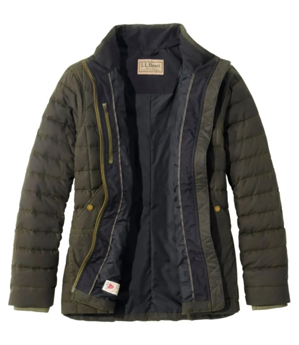 Outlet L.L.Bean "Women's Upcountry Waxed Cotton Down Sweater"