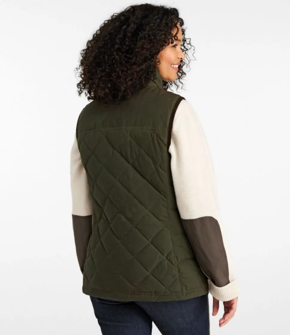 Cheap L.L.Bean "Women's Upcountry Waxed Cotton Down Vest"