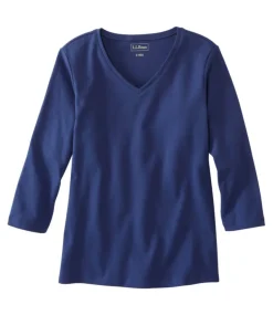 Cheap L.L.Bean "Women's V-Neck, Three-Quarter-Sleeve"