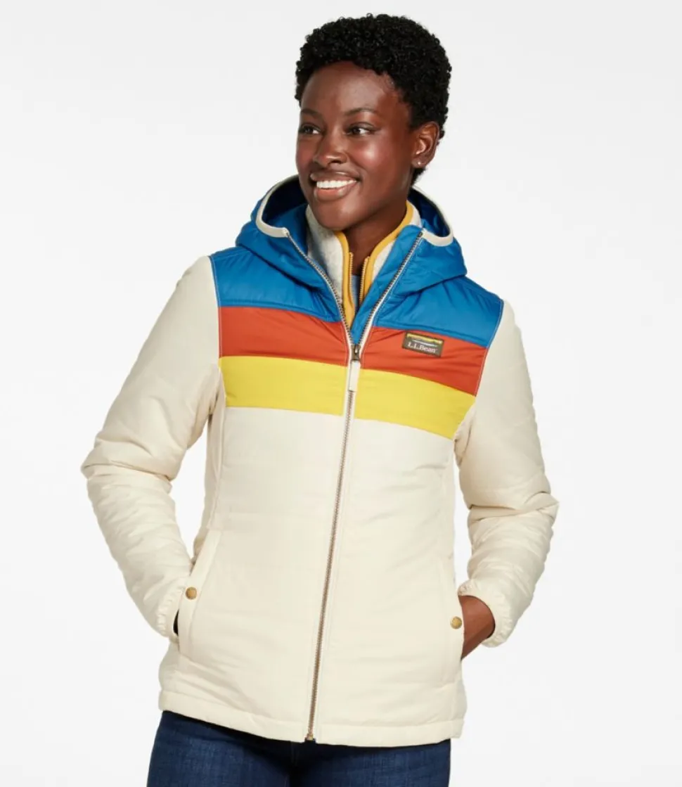 Cheap L.L.Bean "Women's Mountain Classic Puffer Hooded Jacket, Colorblock"