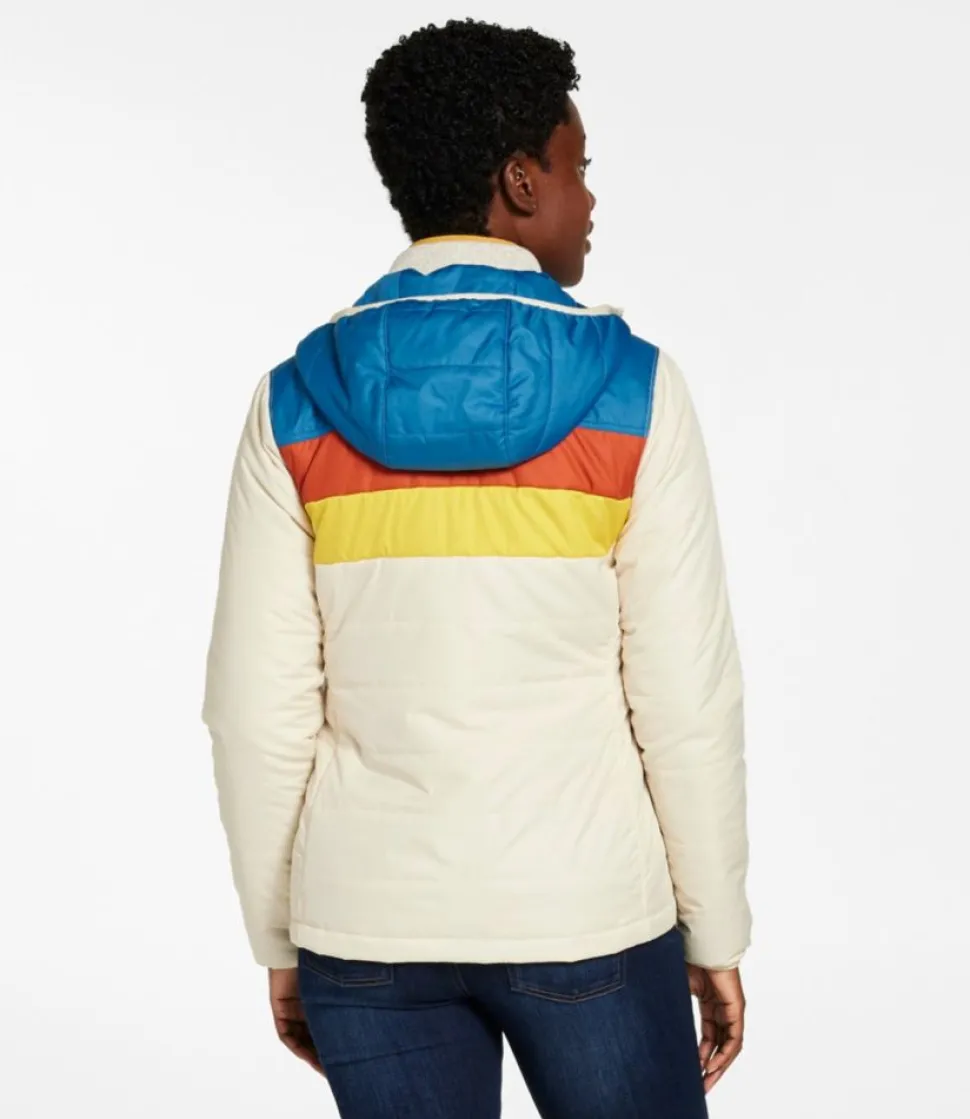 Cheap L.L.Bean "Women's Mountain Classic Puffer Hooded Jacket, Colorblock"