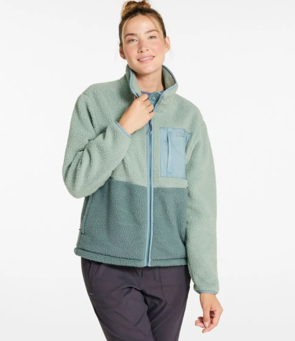 Sale L.L.Bean "Women's Mountainside Fleece Jacket, Colorblock"