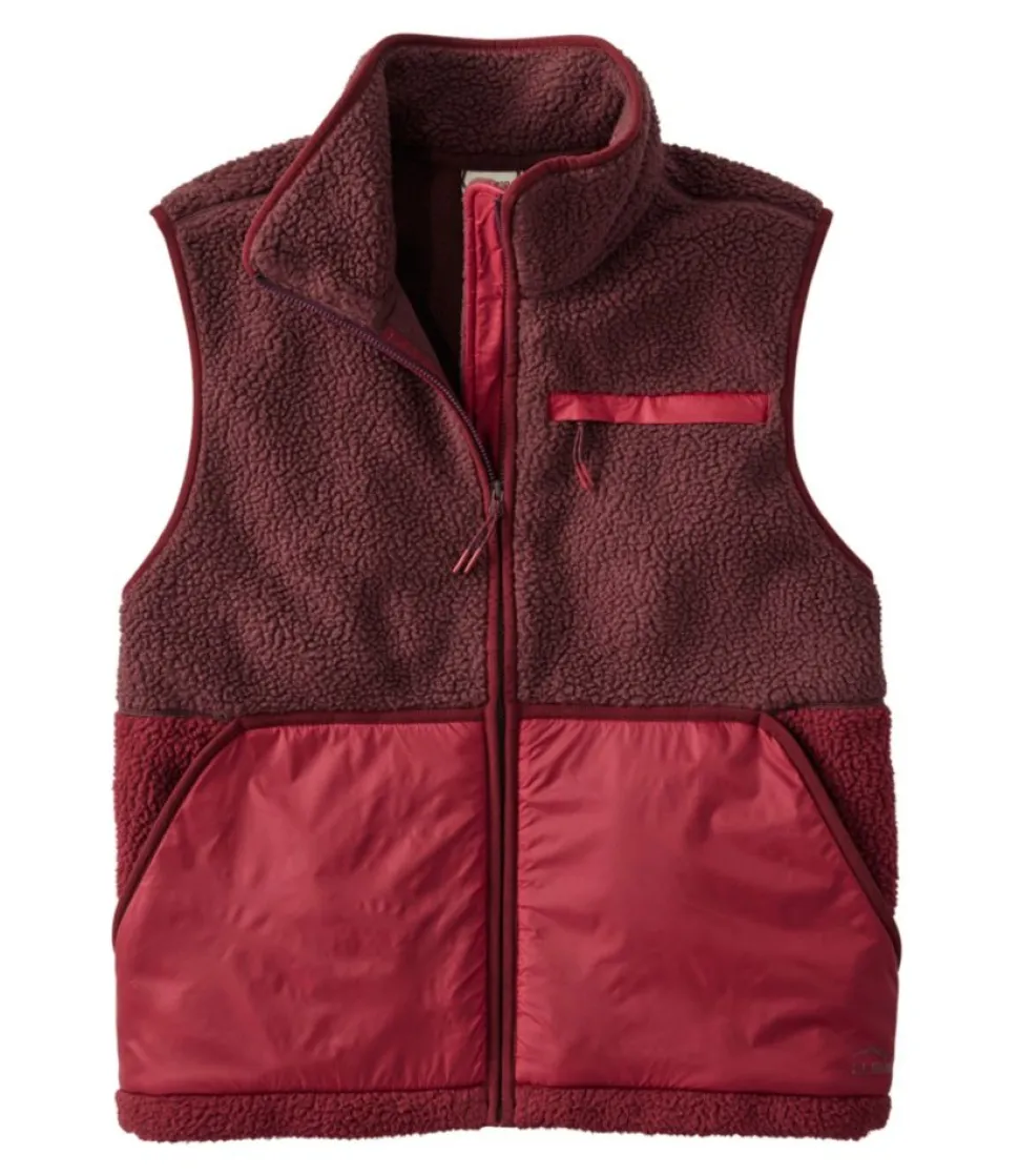 Fashion L.L.Bean "Women's Mountainside Fleece Vest, Colorblock"