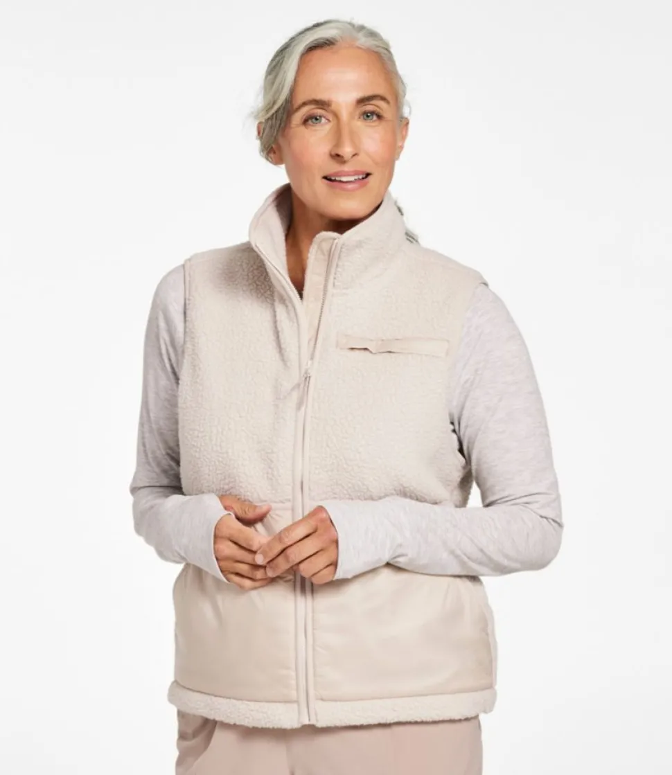 Discount L.L.Bean "Women's Mountainside Fleece Vest" Shore