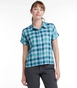 New L.L.Bean "Women's Mountainside Shirt" SiennaBrickStripe
