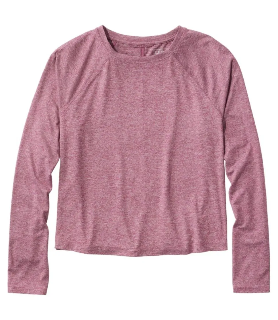 Cheap L.L.Bean "Women's Movement Essential Tee, Long-Sleeve Cropped"
