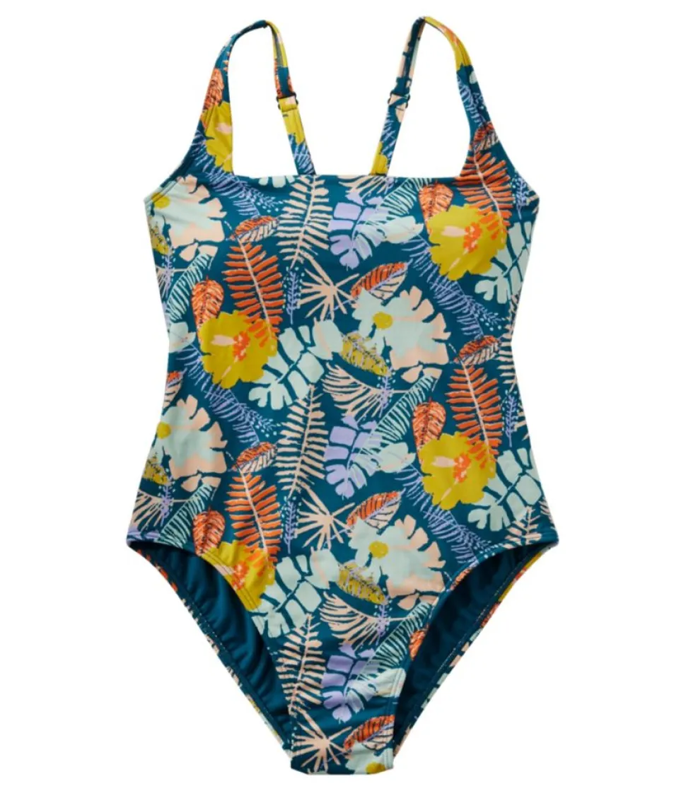Store L.L.Bean "Women's New Currents Swimwear, Squareneck Tanksuit Print"