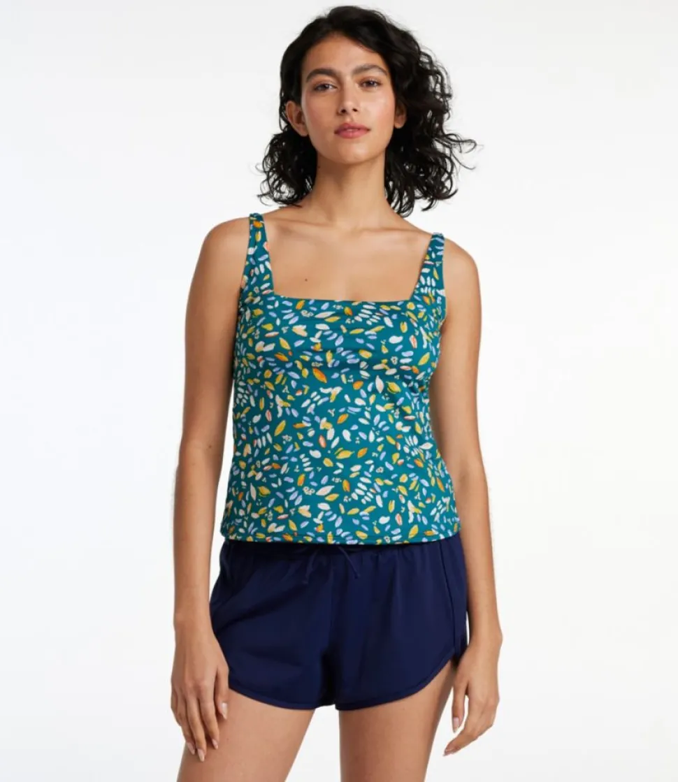Shop L.L.Bean "Women's New Currents Swimwear, Squareneck Tankini Top Print"