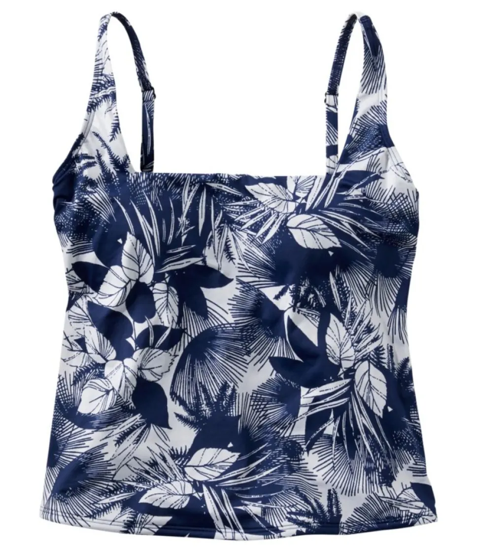 Shop L.L.Bean "Women's New Currents Swimwear, Squareneck Tankini Top Print"