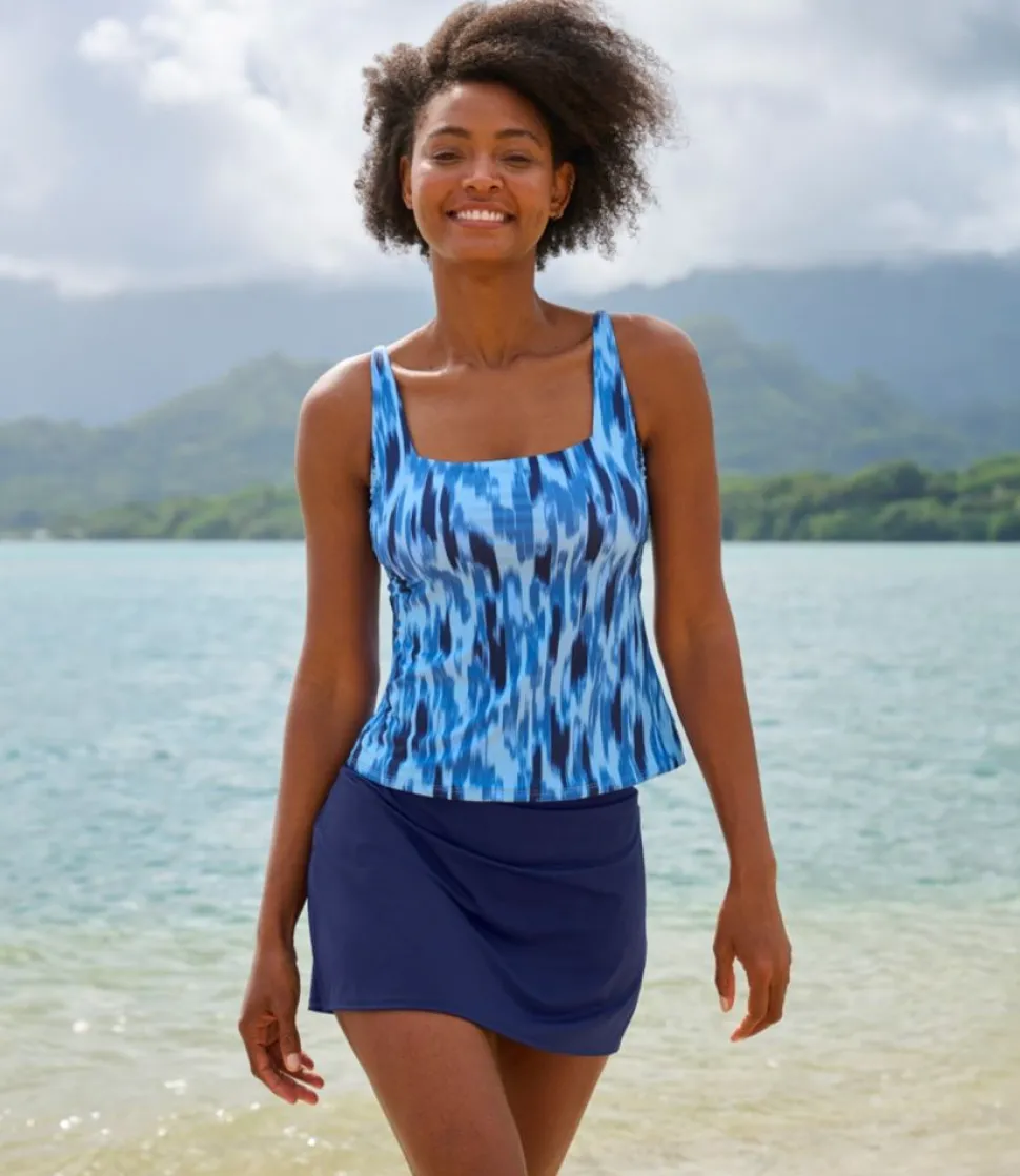 Shop L.L.Bean "Women's New Currents Swimwear, Squareneck Tankini Top Print"