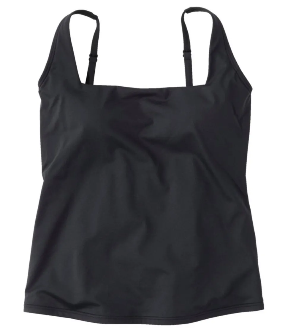 Flash Sale L.L.Bean "Women's New Currents Swimwear, Squareneck Tankini Top" Black