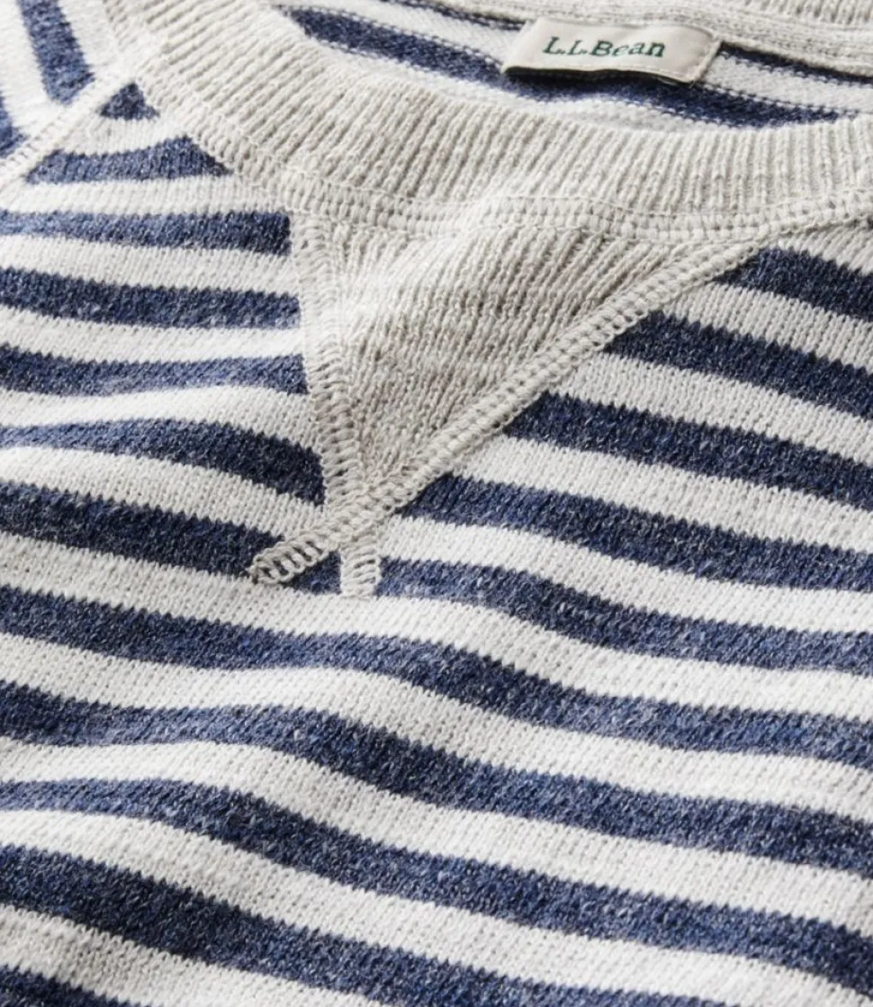 Clearance L.L.Bean "Women's Organic Cotton Slub Sweater, Crewneck Stripe"