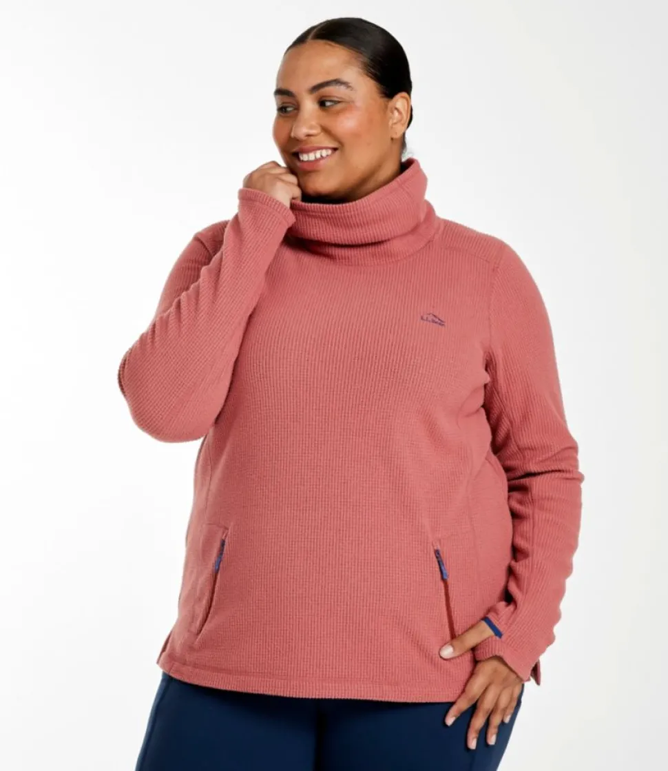 Discount L.L.Bean "Women's Pathfinder Performance Fleece Pullover, Funnelneck" Rosewood/BurntMahogany
