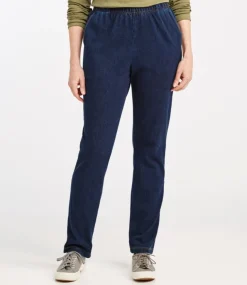 Hot L.L.Bean "Women's Perfect Fit Pants, Denim Original Tapered Leg"