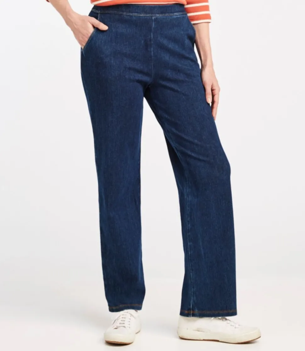 New L.L.Bean "Women's Perfect Fit Pants, Denim Straight-Leg"