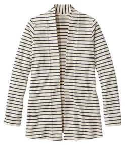 Shop L.L.Bean "Women's Pima Cotton Open Cardigan, With Pockets Stripe"