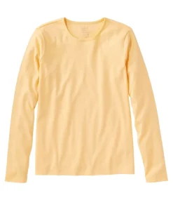 Best Sale L.L.Bean "Women's Pima Cotton Tee, Long-Sleeve Crewneck"
