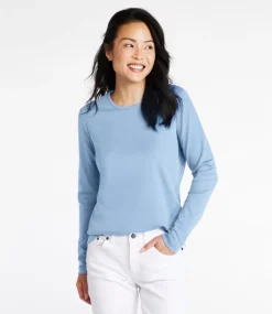 Best Sale L.L.Bean "Women's Pima Cotton Tee, Long-Sleeve Crewneck"