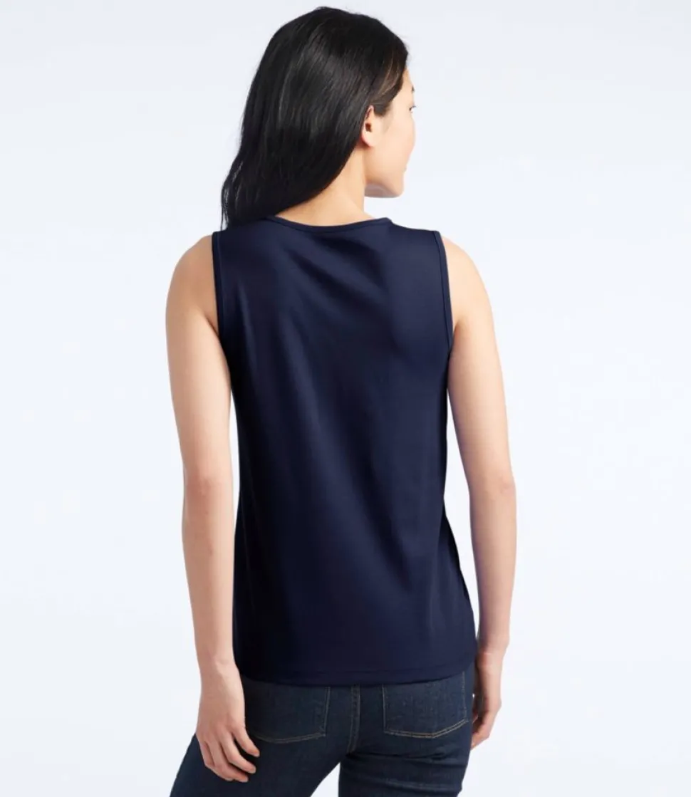 Online L.L.Bean "Women's Pima Cotton Tee, Shell"