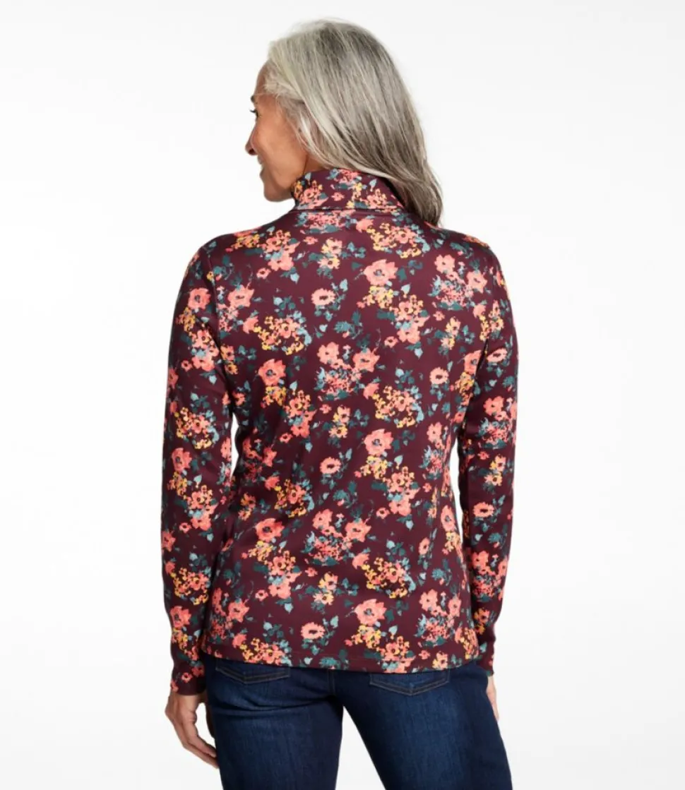 Discount L.L.Bean "Women's Pima Cotton Turtleneck, Long-Sleeve Print"
