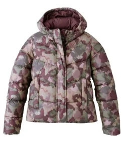 Online L.L.Bean "Women's Popham Puffer Jacket, Print" MauveTaupeBlurredCamo