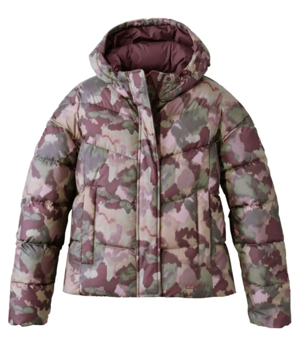 Online L.L.Bean "Women's Popham Puffer Jacket, Print" MauveTaupeBlurredCamo