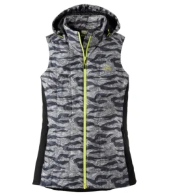 Online L.L.Bean "Women's PrimaLoft Packaway Long Vest, Print" CarbonCamo