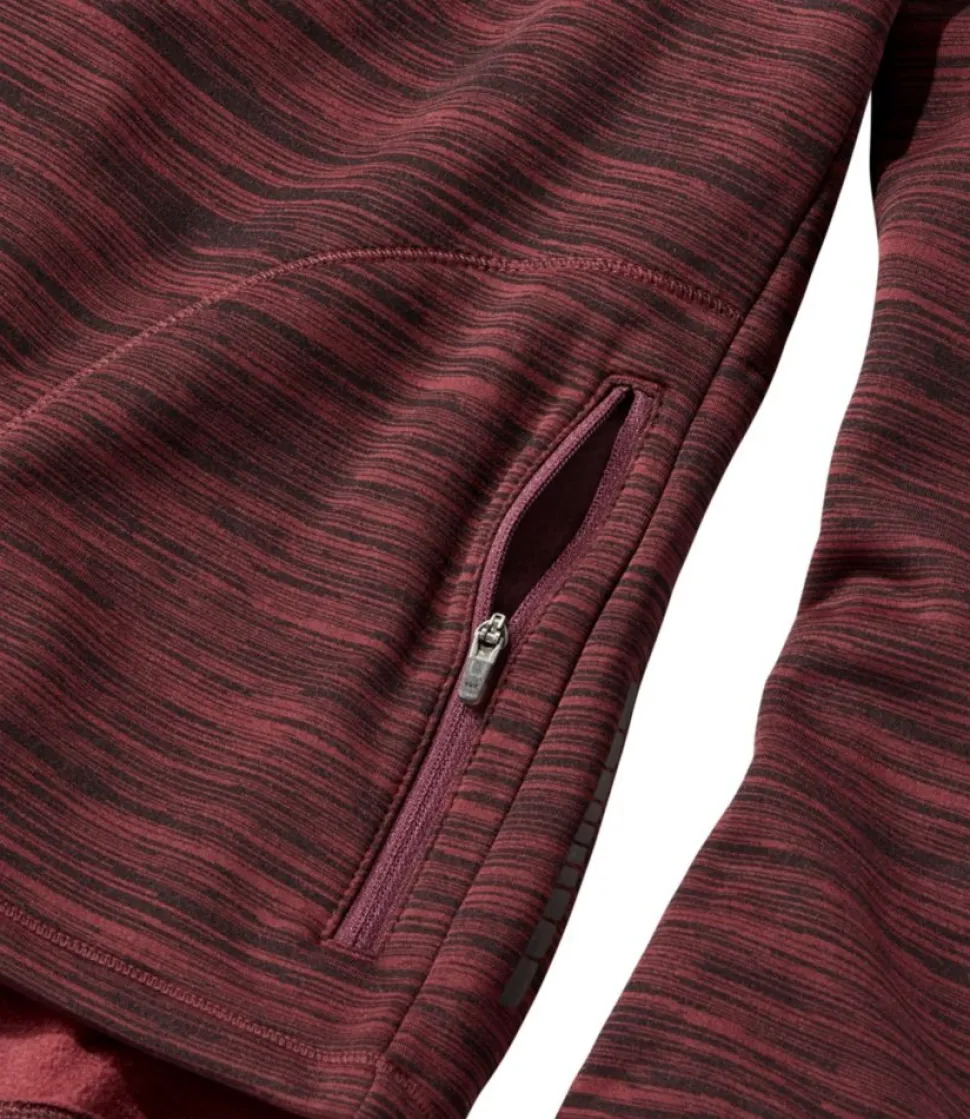 Shop L.L.Bean "Women's PrimaLoft ThermaStretch Fleece, Full-Zip Hoodie" GrayBirchStrie