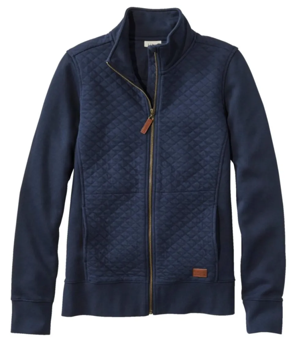 Cheap L.L.Bean "Women's Quilted Full-Zip Sweatshirt"