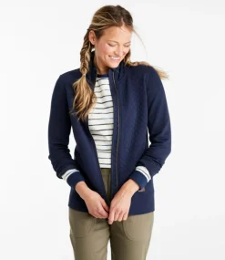 Cheap L.L.Bean "Women's Quilted Full-Zip Sweatshirt"